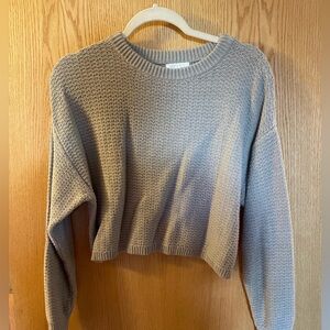 Light Grey Cropped Sweater